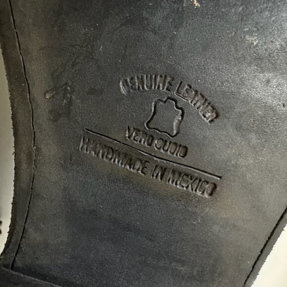 LIBERTY BLACK Western Boots Brown Leather Distressed Cowgirl Booties - Picture 12 of 12